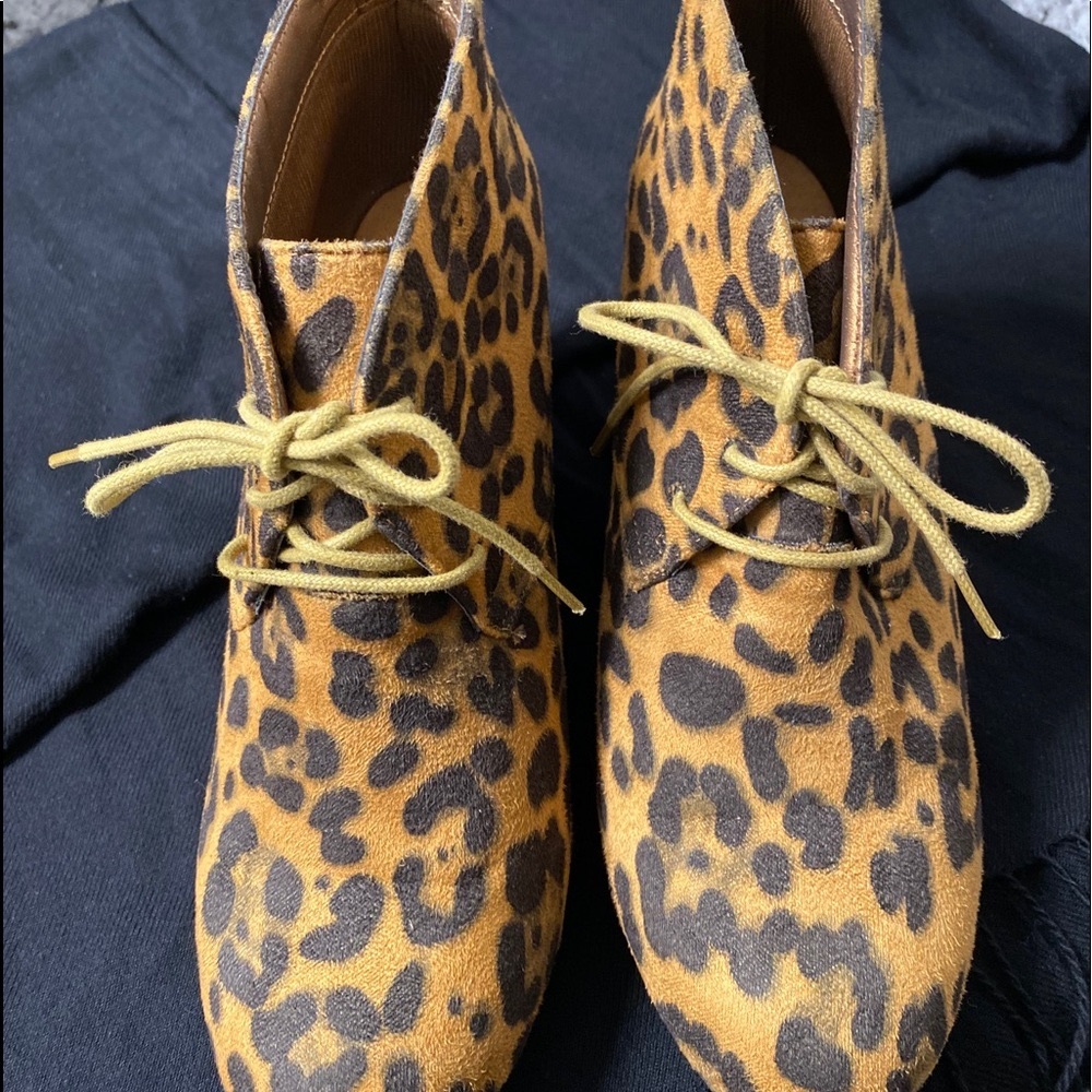 Bella Marie Leopard Suede Booties